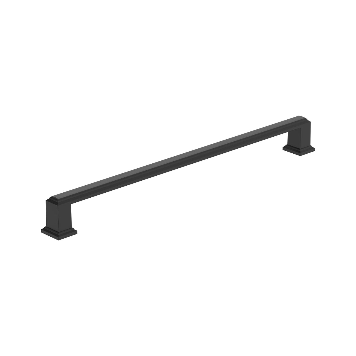 Amerock BP37361FB Matte Black Cabinet Pull 10-1/16 in (256 mm) Center-to-Center Cabinet Handle Appoint Drawer Pull Kitchen Cabinet Handle Furniture Hardware