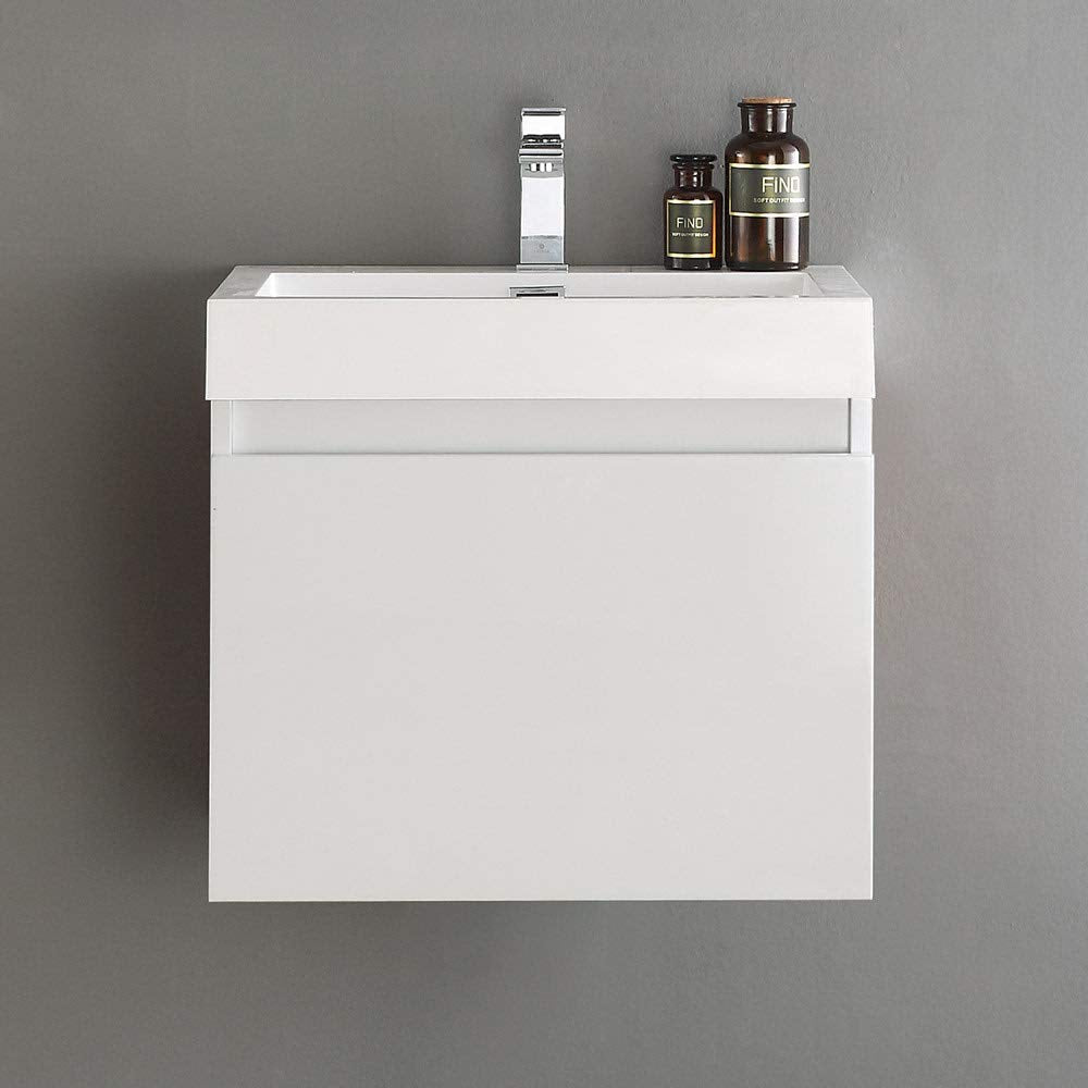 Fresca FCB8006GO-I Fresca Nano 24" Gray Oak Modern Bathroom Cabinet w/ Integrated Sink