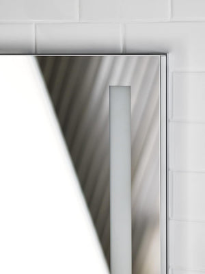 Kohler Verdera 24" x 30" Lighted Single Door Medicine Cabinet with Three Shelves, Built-in Outlets and Flip Out Magnifying Mirror - CA Title 24 Compliant