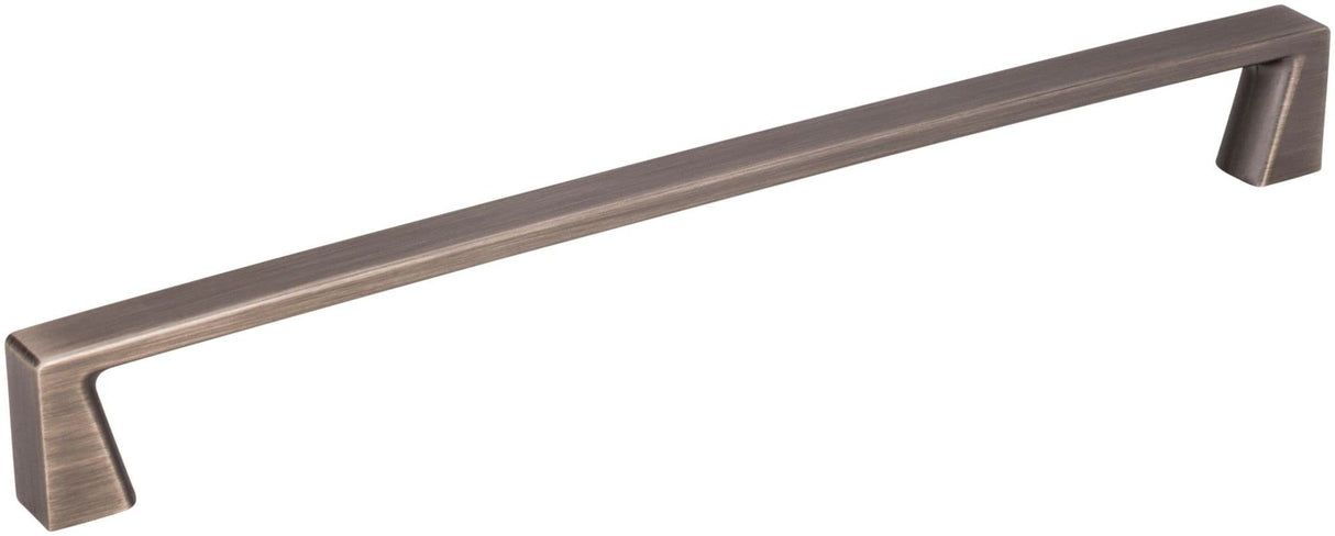 Jeffrey Alexander 177-224BNBDL 224 mm Center-to-Center Brushed Pewter Square Boswell Cabinet Pull