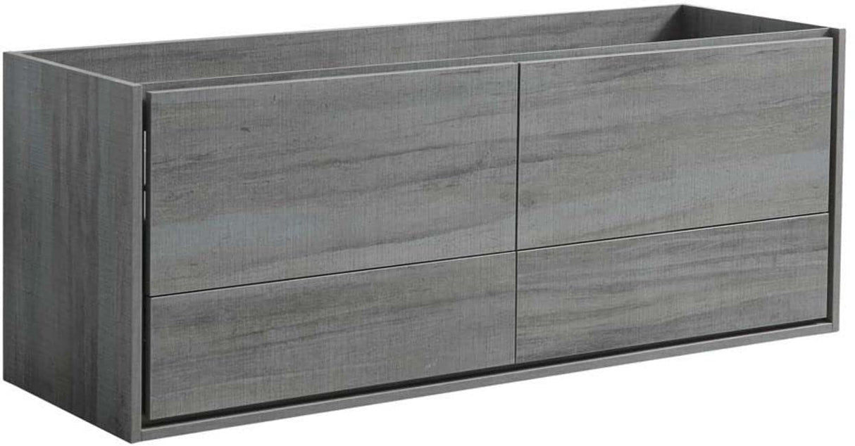 Fresca FCB9260OG-S Fresca Catania 60" Ocean Gray Wall Hung Single Sink Modern Bathroom Cabinet