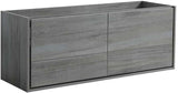 Fresca FCB9260OG-S Fresca Catania 60" Ocean Gray Wall Hung Single Sink Modern Bathroom Cabinet