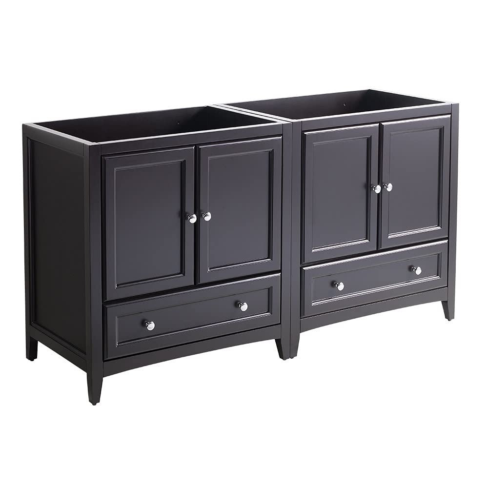 Fresca FCB20-3030ES Fresca Oxford 59" Espresso Traditional Double Sink Bathroom Cabinets