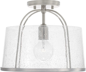 Capital Lighting 247011BN Madison 1 Light Semi-Flush Brushed Nickel