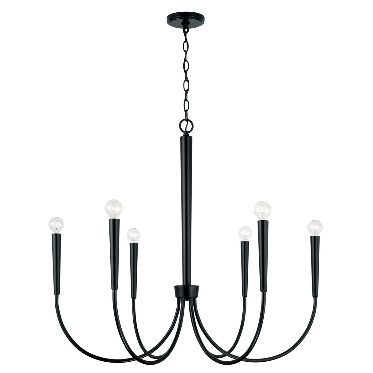 Capital Lighting 445961MB Holden 6 Light Chandelier Matte Black