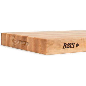 John Boos RA02 Maple Wood Cutting Board for Kitchen Prep 20 Inches x 15 Inches, 2.25 Thick Reversible End Grain Rectangular Charcuterie Block 20X15X2.25 MPL-EDGE GR-REV-GRIPS-