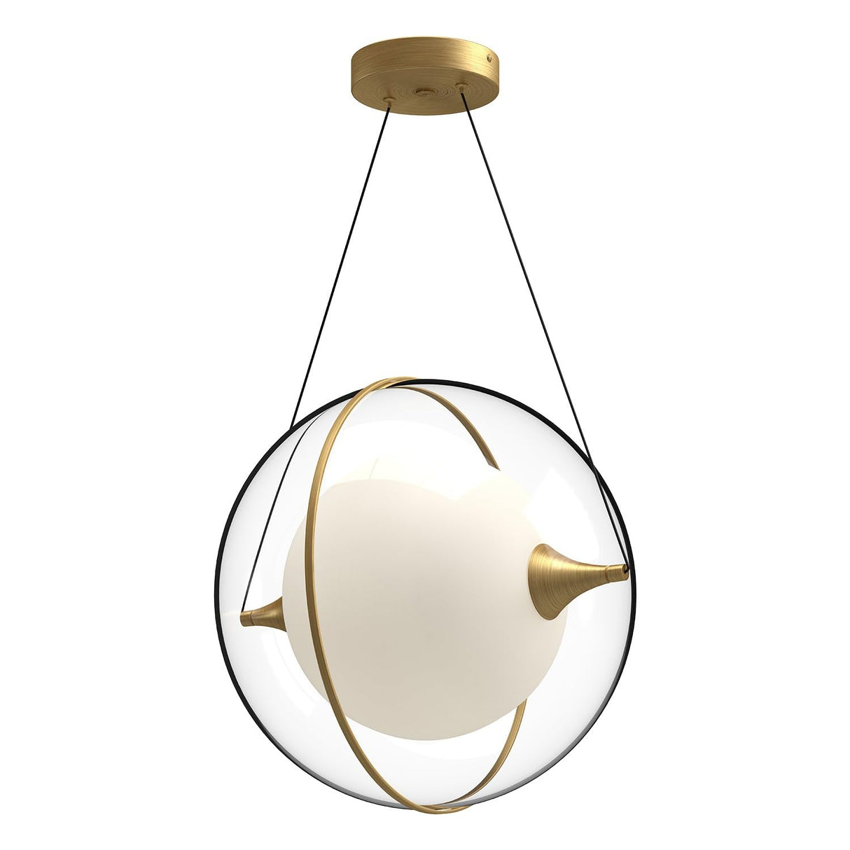 Kuzco PD76716-BG ARIES 16" PENDANT BRUSHED GOLD 120" WIRE 120V TRIAC/ELV LED 3000K 90CRI 21W
