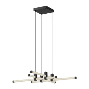 Kuzco CH23534-BK BLADE 34" CHANDELIER TEXTURED BLACK 120" WIRE 120V TRIAC/ELV LED 3000K 90CRI 29W