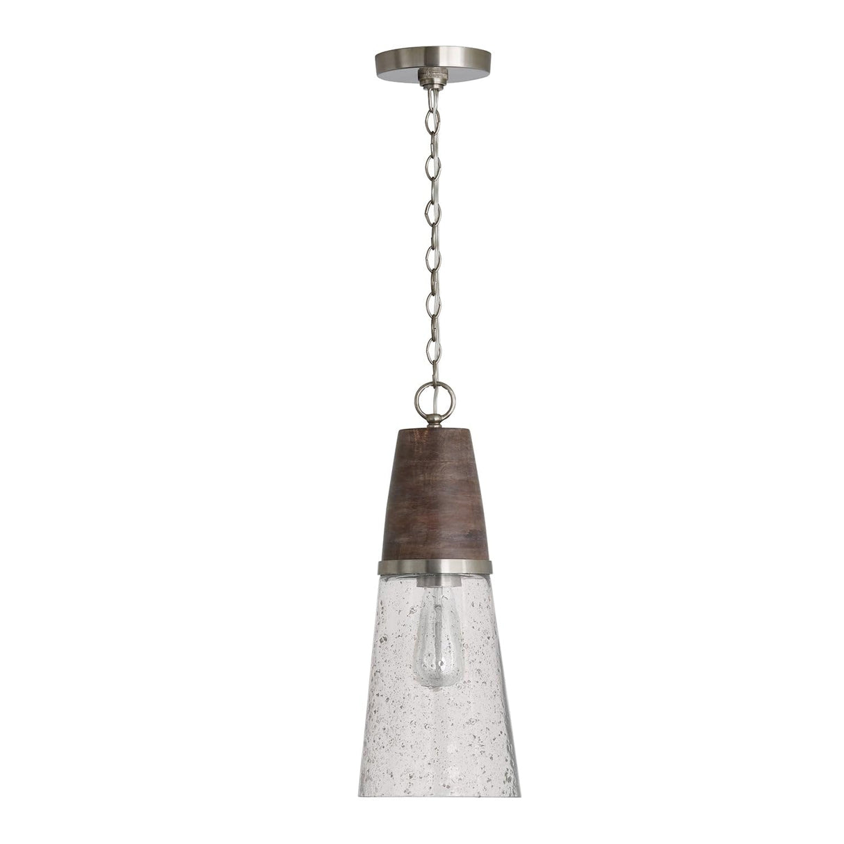 Capital Lighting 340511HN Connor 1 Light Pendant Barnhouse and Matte Nickel