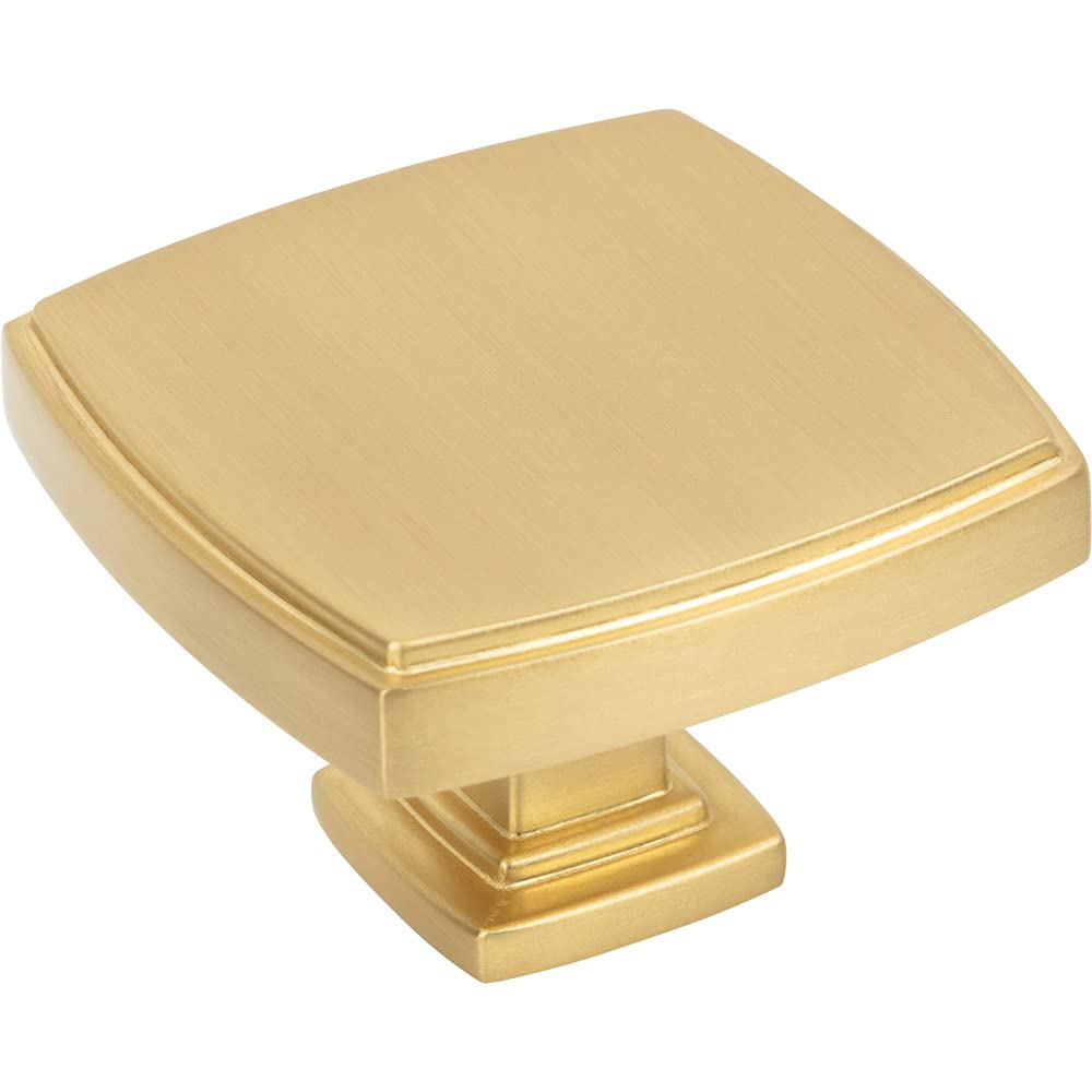 Jeffrey Alexander 141L-BG 1-3/4" Overall Length Brushed Gold Square Renzo Cabinet Knob