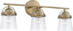 Capital Lighting 147031AD-534 Madison 3 Light Vanity Aged Brass