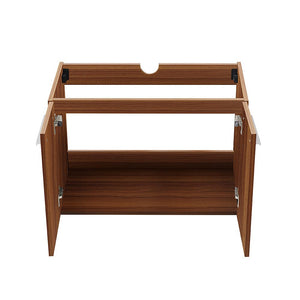 Fresca FCB8089TK Fresca Vista 30" Teak Wall Hung Modern Bathroom Cabinet