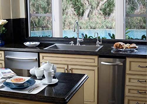 Newport Brass 2470-5103 Jacobean Kitchen Faucet with Metal Lever Handle and Pull, Polished Chrome