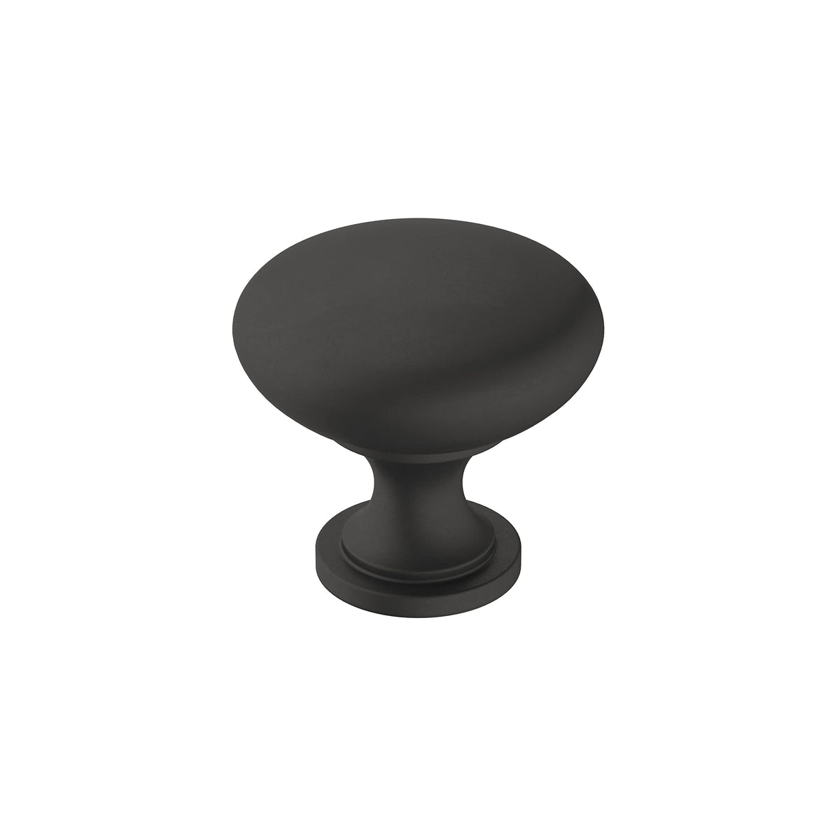 Amerock Cabinet Knob Matte Black 1-1/4 inch (32 mm) Diameter Era 1 Pack Drawer Knob Cabinet Hardware