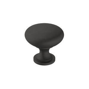 Amerock Cabinet Knob Matte Black 1-1/4 inch (32 mm) Diameter Era 1 Pack Drawer Knob Cabinet Hardware