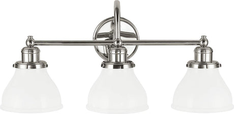 Capital Lighting 8303PN-128 Baxter 3 Light Vanity Polished Nickel