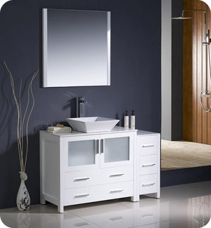 Fresca FCB62-3612WH Fresca Torino 48" White Modern Bathroom Cabinets