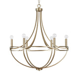 Capital Lighting 438961AD Jordyn 6 Light Chandelier Aged Brass