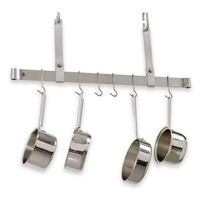 Enclume PR1136 SS 36" Adjustable Ceiling Bar w/ 6 Hooks SS