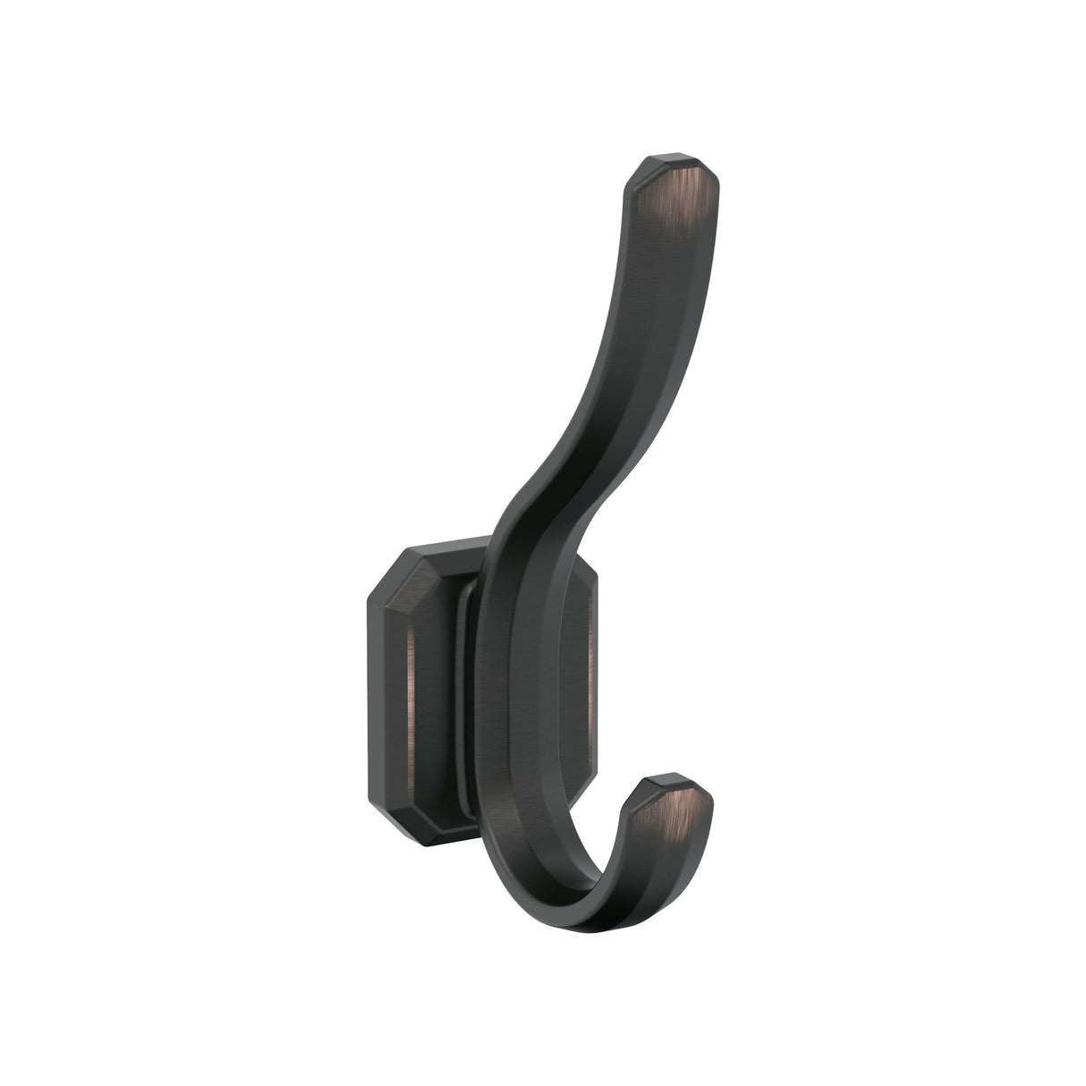 Amerock HBX36693ORB Granlyn Double Prong Decorative Wall Hook Oil Rubbed Bronze Hook for Coats, Hats, Backpacks, Bags Hooks for Bathroom, Bedroom, Closet, Entryway, Laundry Room, Office