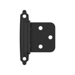 Amerock Cabinet Hinge Variable Overlay Hinge Matte Black 2 Pack Self-Closing Hinge Face Mount Hinge Cabinet Door Hinge