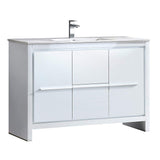 Fresca FCB8148WH-I Fresca Allier 48" White Modern Bathroom Cabinet w/ Sink