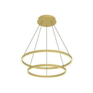 Kuzco CH87832-BG Cerchio 2 Layer 32" Chandelier BG Aluminum Extrusion Up Down 930 TRIAC 120 143W