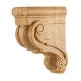 Hardware Resources CORF-2-HMP 3" W x 6" D x 8" H Hard Maple Scrolled Corbel