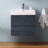 Fresca FCB8324GO-I Fresca Valencia 24" Gray Oak Wall Hung Modern Bathroom Vanity