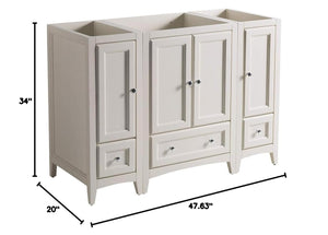 Fresca FCB20-122412AW Fresca Oxford 48" Antique White Traditional Bathroom Cabinets