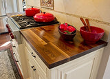 John Boos WALKCT-BL8427-V Blended Walnut Butcher Block Countertop - 1-1/2" Thick, 84"L x 27"W, Varnique Semi-Gloss