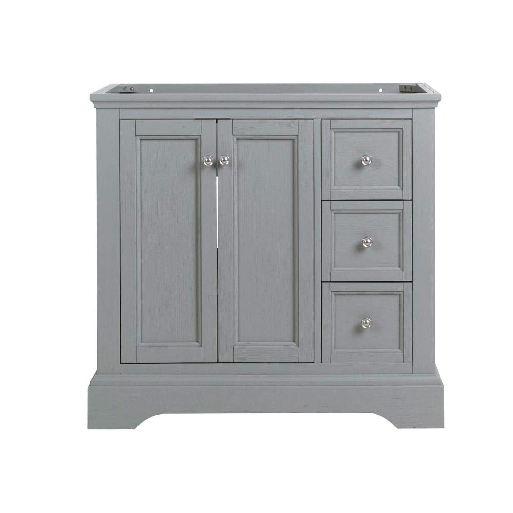 Fresca FCB2436GRV Fresca Windsor 36" Gray Textured Traditional Bathroom Cabinet