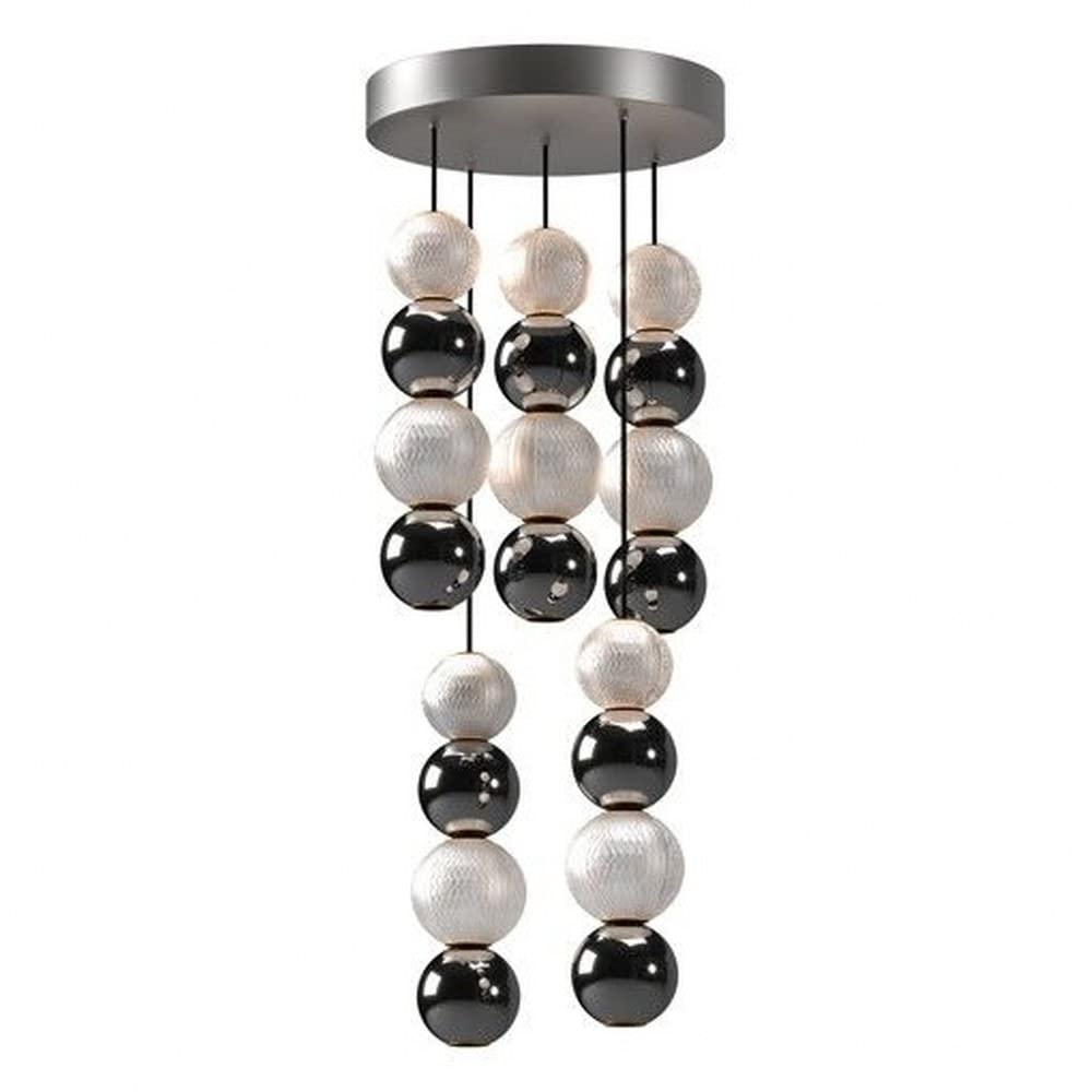 Kuzco MP321805PN ONYX 5 HEAD 15" MULTI-PENDANT POLISHED NICKEL 144" WIRE 120V TRIAC/ELV LED 3000K 90CRI 45W