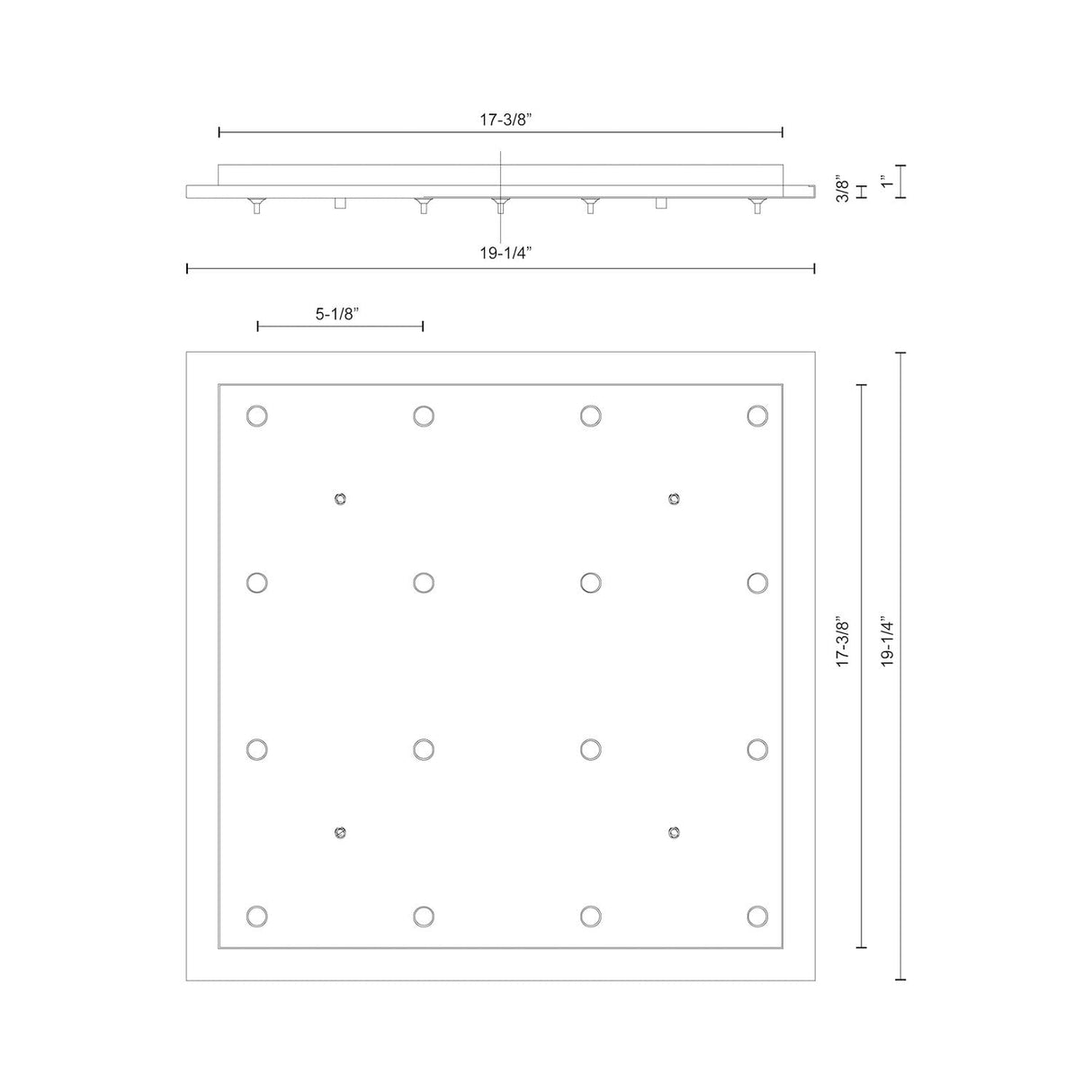 Kuzco CNP16AC-WH 16 Head Canopy SSL/SVT Wire WH-CHROME