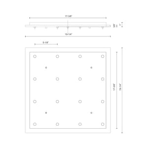 Kuzco CNP16AC-WH 16 Head Canopy SSL/SVT Wire WH-CHROME
