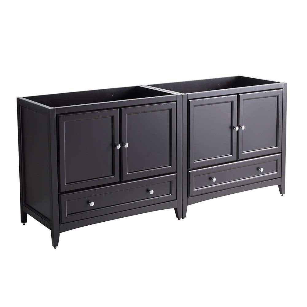 Fresca FCB20-3636ES Fresca Oxford 71" Espresso Traditional Double Sink Bathroom Cabinets