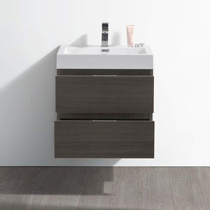 Fresca FCB8324GG-I Fresca Valencia 24" Dark Slate Gray Wall Hung Modern Bathroom Vanity