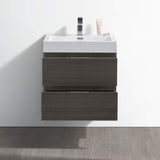 Fresca FCB8324GO-I Fresca Valencia 24" Gray Oak Wall Hung Modern Bathroom Vanity