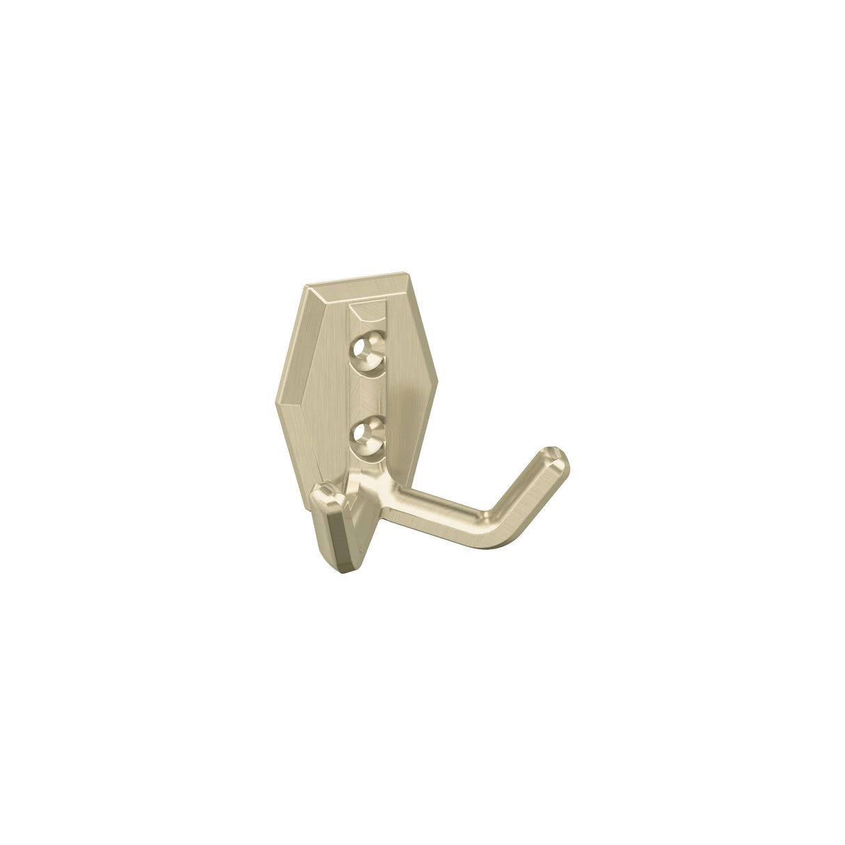 Amerock H37008BBZ Benton Double Prong Decorative Wall Hook Golden Champagne Hook for Coats, Hats, Backpacks, Bags Hooks for Bathroom, Bedroom, Closet, Entryway, Laundry Room, Office