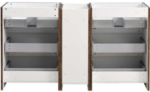 Fresca FCB93-241224RW-D Fresca Lazzaro 60" Rosewood Free Standing Double Sink Modern Bathroom Cabinet