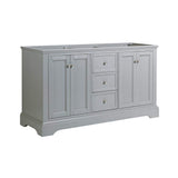 Fresca FCB2460GRV Fresca Windsor 60" Gray Textured Traditional Double Sink Bathroom Cabinet