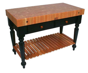 John Boos RN-LR04-SSL Rectangular Table in Cherry End Grain Top (30 in. x 24 in.)