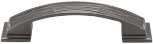 Jeffrey Alexander 535-96BNBDL 96 mm Center-to-Center Brushed Pewter Square Geometric Pattern Aberdeen Cabinet Pull