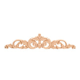Hardware Resources ONL-02-24RW 24" W x 3/4" D x 5" H Rubberwood Acanthus Onlay