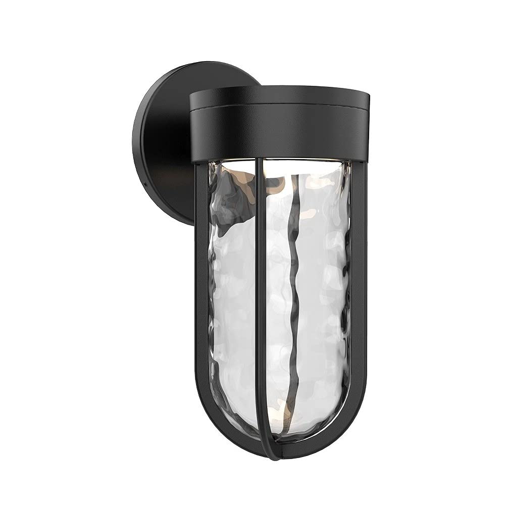 Kuzco EW17611-BK DAVY 9" EXTERIOR WALL BLACK 14W 120VAC LED 3000K 90CRI