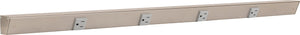 Task Lighting APT36-4G-P-SN 36" APT Series Slim Angle Power Strip, Satin Nickel Finish, Grey Receptacles