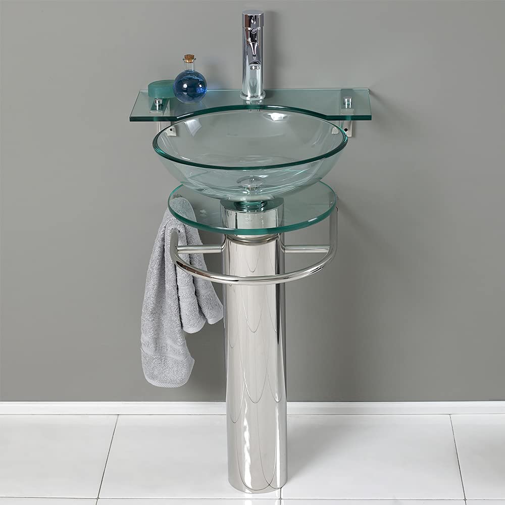 Fresca CMB1019-V Fresca Ovale 24" Modern Glass Bathroom Pedestal