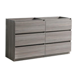 Fresca FCB93-3636MGO-D Fresca Lazzaro 72" Gray Wood Free Standing Double Sink Modern Bathroom Cabinet