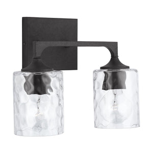 Capital Lighting 137321BI-486 Clint 2 Light Vanity Black Iron