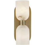 Alora WV338902VBAR LUCIAN 11" WV VINTAGE BRASS ALABASTER  2 X 60W E12